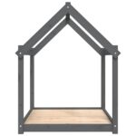 Hondenmand 111x80x100 cm massief grenenhout grijs - Image 6