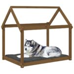 Hondenmand 111x80x100 cm massief grenenhout honingbruin - Afbeelding 4