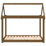 Hondenmand 111x80x100 cm massief grenenhout honingbruin - Afbeelding 5