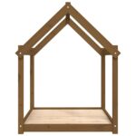 Hondenmand 111x80x100 cm massief grenenhout honingbruin - Afbeelding 6