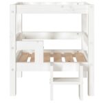 Hondenmand 55,5x53,5x60 cm massief grenenhout wit - Afbeelding 5