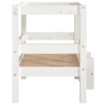 Hondenmand 55,5x53,5x60 cm massief grenenhout wit - Afbeelding 6