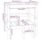 Hondenmand 55,5x53,5x60 cm massief grenenhout wit - Afbeelding 8