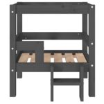 Hondenmand 55,5x53,5x60 cm massief grenenhout grijs - Image 5