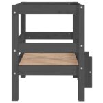 Hondenmand 55,5x53,5x60 cm massief grenenhout grijs - Image 6