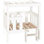 Hondenmand 65,5x50,5x70 cm massief grenenhout wit – Image 2