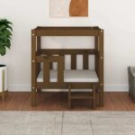 Hondenmand 65,5x50,5x70 cm massief grenenhout honingbruin - Afbeelding 3