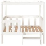 Hondenmand 95,5x73,5x90 cm massief grenenhout wit - Afbeelding 5
