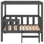 Hondenmand 95,5x73,5x90 cm massief grenenhout grijs – Image 5