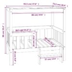Hondenmand 95,5x73,5x90 cm massief grenenhout grijs – Image 8