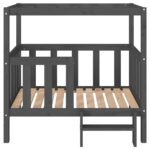 Hondenmand 105,5 x 83,5 x 100 cm massief grenenhout grijs - Image 5