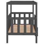 Hondenmand 105,5 x 83,5 x 100 cm massief grenenhout grijs - Image 6