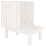 Kattenhuis 60x36x60 cm massief grenenhout wit – Image 2