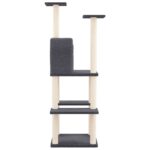 Kattenmeubel met sisal krabpalen 144,5 cm donkergrijs - Afbeelding 4