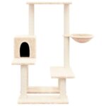 Kattenmeubel met sisal krabpalen 94,5 cm crèmekleurig – Image 3