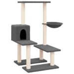 Kattenmeubel met sisal krabpalen 94,5 cm donkergrijs - Image 2