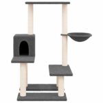Kattenmeubel met sisal krabpalen 94,5 cm donkergrijs - Image 3