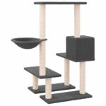 Kattenmeubel met sisal krabpalen 94,5 cm donkergrijs - Image 5