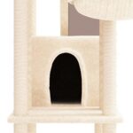 Kattenmeubel met sisal krabpalen 201 cm crèmekleurig - Image 6