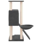Kattenmeubel met sisal krabpalen 96 cm donkergrijs - Afbeelding 4