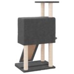 Kattenmeubel met sisal krabpalen 96 cm donkergrijs - Afbeelding 5
