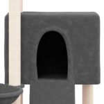 Kattenmeubel met sisal krabpalen 96 cm donkergrijs - Afbeelding 6