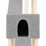 Kattenmeubel met sisal krabpalen 190 cm lichtgrijs – Image 6