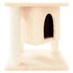 Kattenmeubel met sisal krabpalen 37 cm crèmekleurig – Image 2