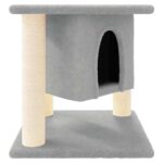 Kattenmeubel met sisal krabpalen 37 cm lichtgrijs - Afbeelding 2
