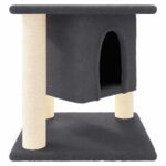 Kattenmeubel met sisal krabpalen 37 cm donkergrijs – Image 2