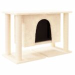 Kattenmeubel met sisal krabpalen 50 cm crèmekleurig – Image 2