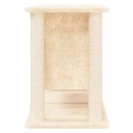 Kattenmeubel met sisal krabpalen 50 cm crèmekleurig – Image 4