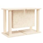 Kattenmeubel met sisal krabpalen 50 cm crèmekleurig – Image 5