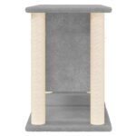 Kattenmeubel met sisal krabpalen 50 cm lichtgrijs - Image 4