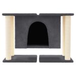 Kattenmeubel met sisal krabpalen 50 cm donkergrijs - Image 3