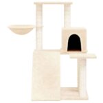 Kattenmeubel met sisal krabpalen 82 cm crèmekleurig - Afbeelding 3