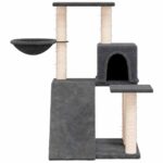 Kattenmeubel met sisal krabpalen 82 cm donkergrijs - Afbeelding 3