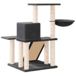Kattenmeubel met sisal krabpalen 82 cm donkergrijs - Afbeelding 5