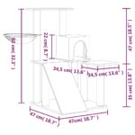 Kattenmeubel met sisal krabpalen 82 cm donkergrijs - Afbeelding 7