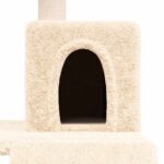 Kattenmeubel met sisal krabpalen 82 cm crèmekleurig - Afbeelding 6
