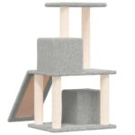 Kattenmeubel met sisal krabpalen 82 cm lichtgrijs - Afbeelding 5