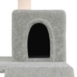 Kattenmeubel met sisal krabpalen 82 cm lichtgrijs - Afbeelding 6