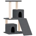Kattenmeubel met sisal krabpalen 82 cm donkergrijs - Afbeelding 2