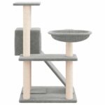 Kattenmeubel met sisal krabpalen 82 cm lichtgrijs - Afbeelding 4