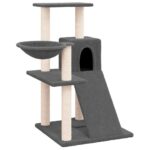 Kattenmeubel met sisal krabpalen 82 cm donkergrijs – Image 2
