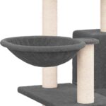 Kattenmeubel met sisal krabpalen 82 cm donkergrijs – Image 6