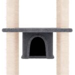 Kattenmeubel met sisal krabpalen 169 cm donkergrijs - Image 6