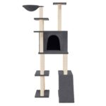Kattenmeubel met sisal krabpalen 166 cm donkergrijs - Afbeelding 3