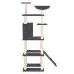 Kattenmeubel met sisal krabpalen 166 cm donkergrijs - Afbeelding 4