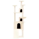 Kattenmeubel met sisal krabpalen 175 cm crèmekleurig – Image 3